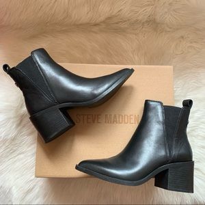 COPY - New! STEVE MADDEN Audience Leather Chunky Heel Boots